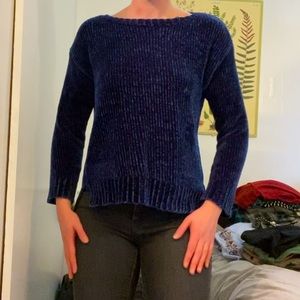 Jones New York Chenille Royal Blue Sweater